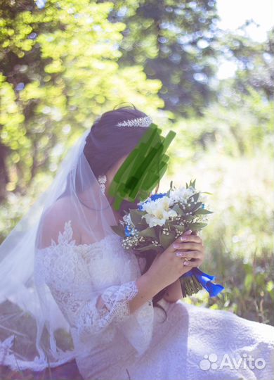 Свадебная фата длинная