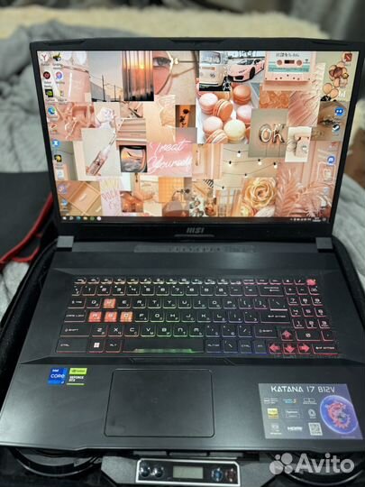 Ноутбук msi katana 17 b12v