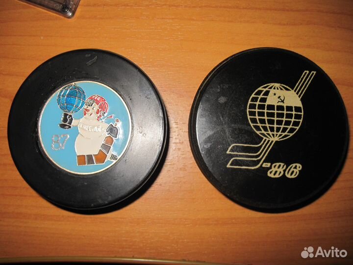 Хоккейная шайба с чм-86 Москва (раритет)