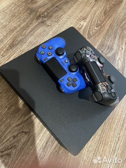 PS4) Sony playstation 4 slim 1tb 2 джостика