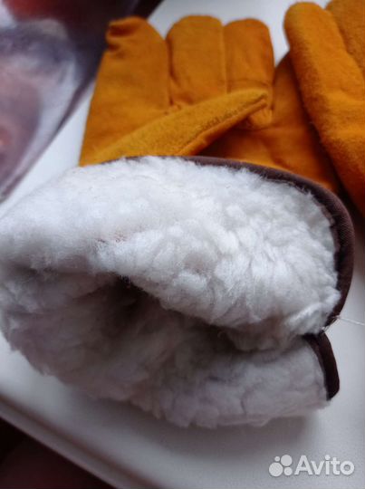 Перчатки спилковые,зимние