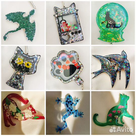 Серьги из эпоксидной смолы