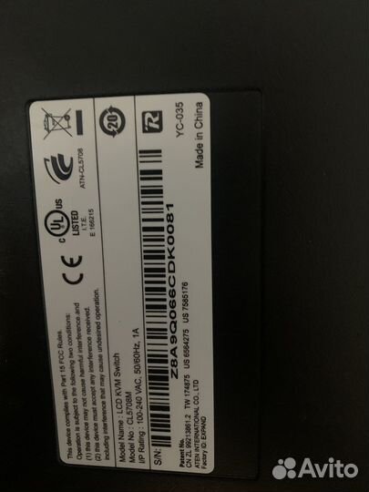 KVM консоль с переключателем aten CL5708M