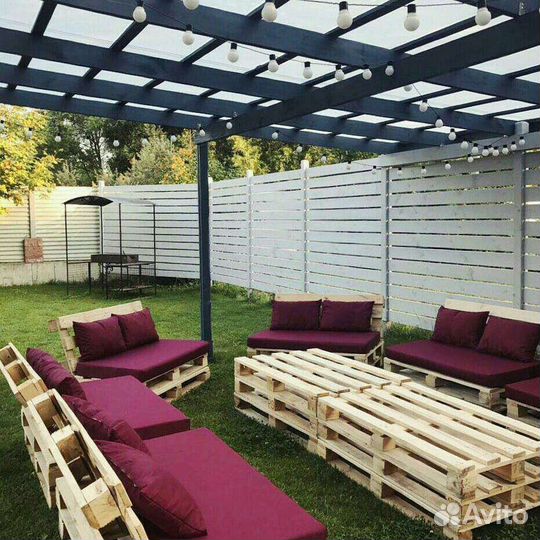 Подушки на садовую мебель, матрац на шезлонг