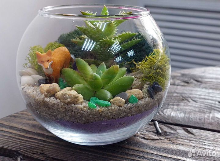 Флорариум с лисичкой