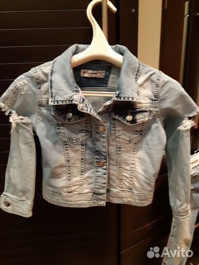 Летний джинсовый комплект для девочки