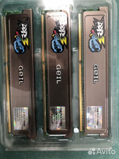 Оперативная память DDR3 3шт*1Gb GeIL (комплект)