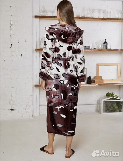 Халат новый банный с запахом мохровый