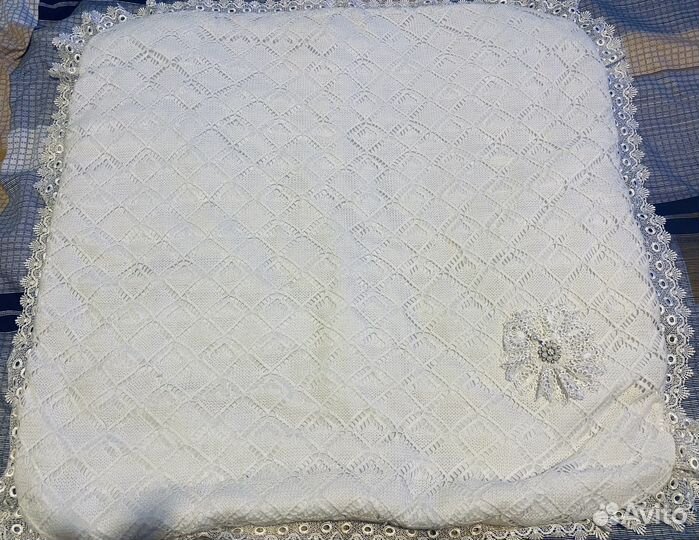 Детское одеяло конверт 90x90,хлопок,вязка