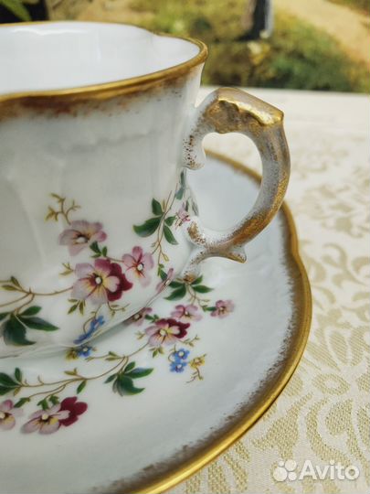 Чашка с блюдцем Редкость Лимож Limoges