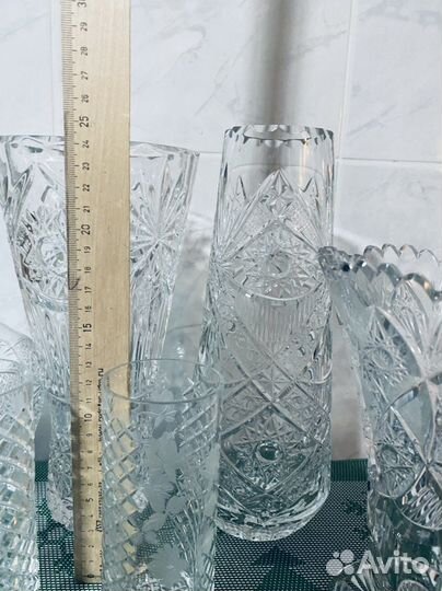 Хрусталь/вазы,графины,стаканы,рог изобилия,2010г