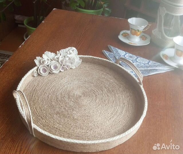 Поднос из джута