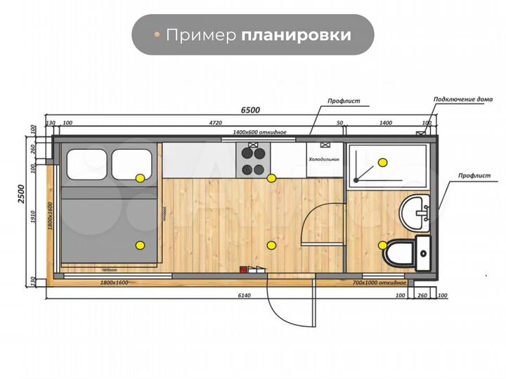 Дом 12,5 м² на участке 5 сот.