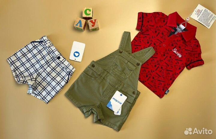 Вещи для мальчика лето 68р. Mayoral, Marines