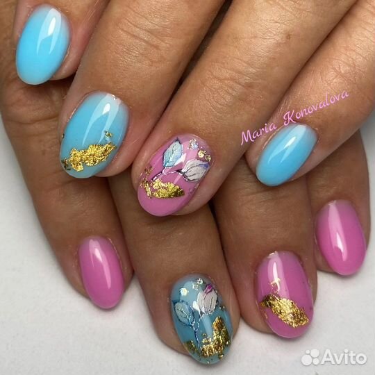 Маникюр-гель лак-укрепление-наращивание