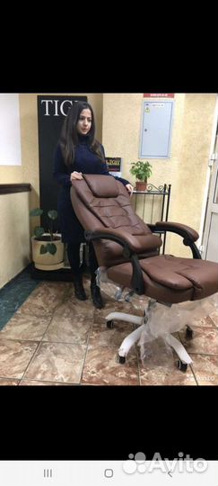 Кресло руководителя эко кожа новая