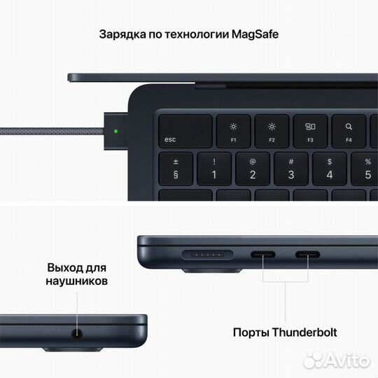 MacBook Air 13 M2 8/512Gb Midnight /Магазин/Новый