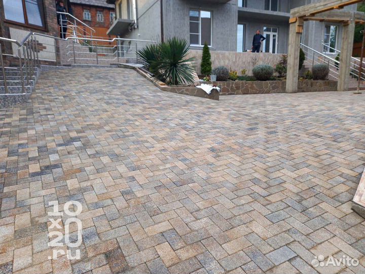 Тротуарная плитка, бордюры, газонная решетка