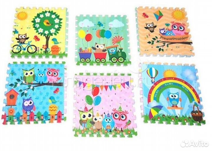 Детский коврик для ползания пазл