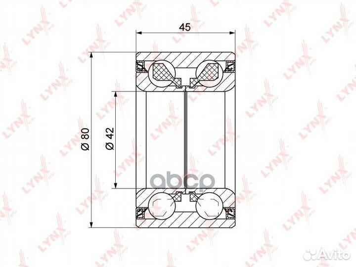 Комплект подшипника ступицы колеса перед WB