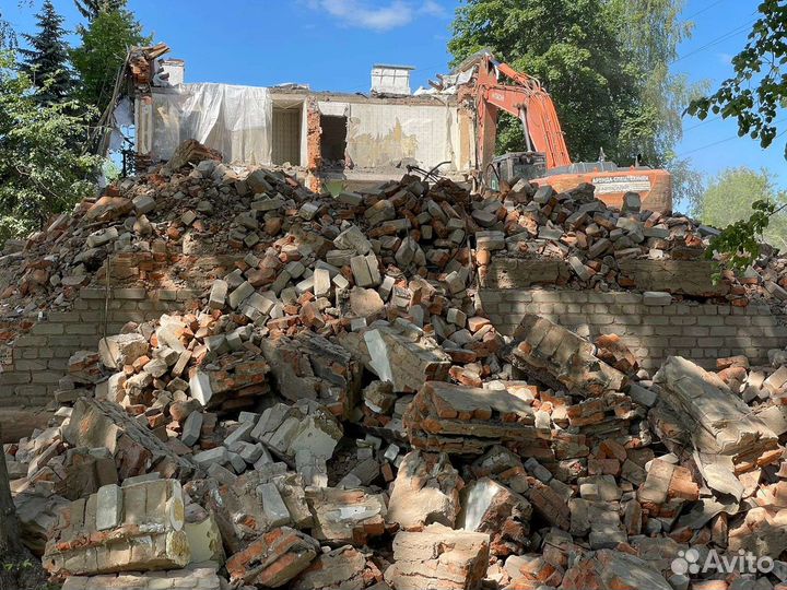 Бой кирпича, бой асфальта, щебень