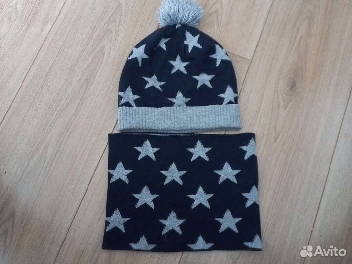 Комплект шапка и снуд для мальчика sela