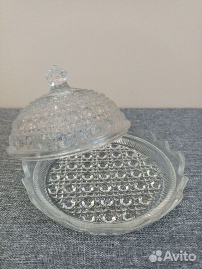 Хрустальная масленка СССР