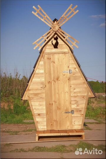 Уличный туалет деревянный WAT894