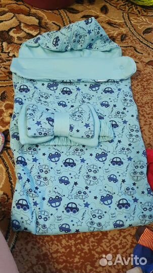 Конверт на выписку для мальчика и другие вещи