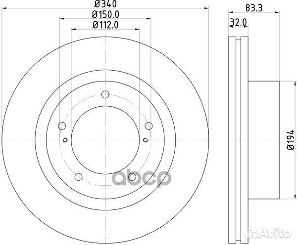 Диск тормозной перед ND1051K nisshinbo