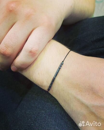 Браслет с шифром на азбуке Морзе «MorseCode»