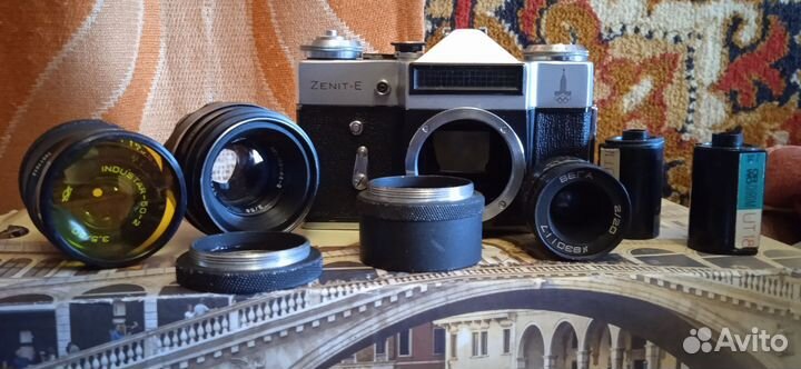 Зенит-е, фотоувеличитель, глянцеватель