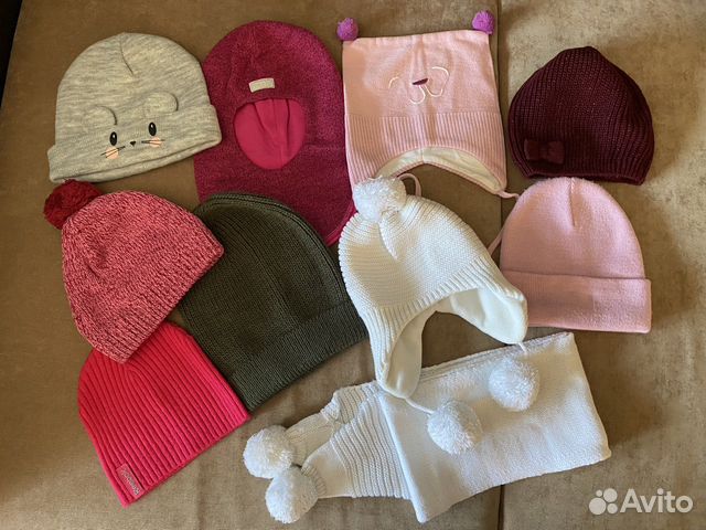Шапки на девочку на 1-3 года, 2-5 лет