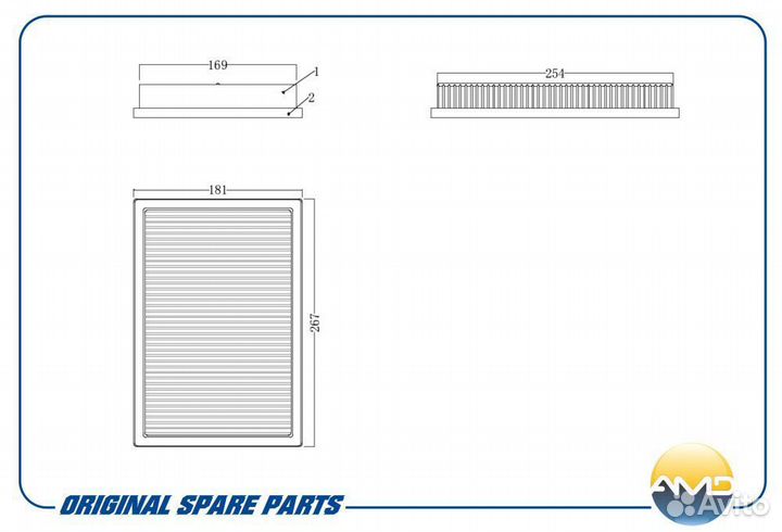 Фильтр воздушный toyota (Land Cruiser VII J200)