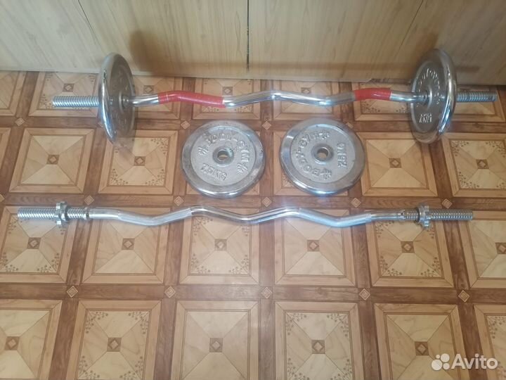 Гриф с блинами