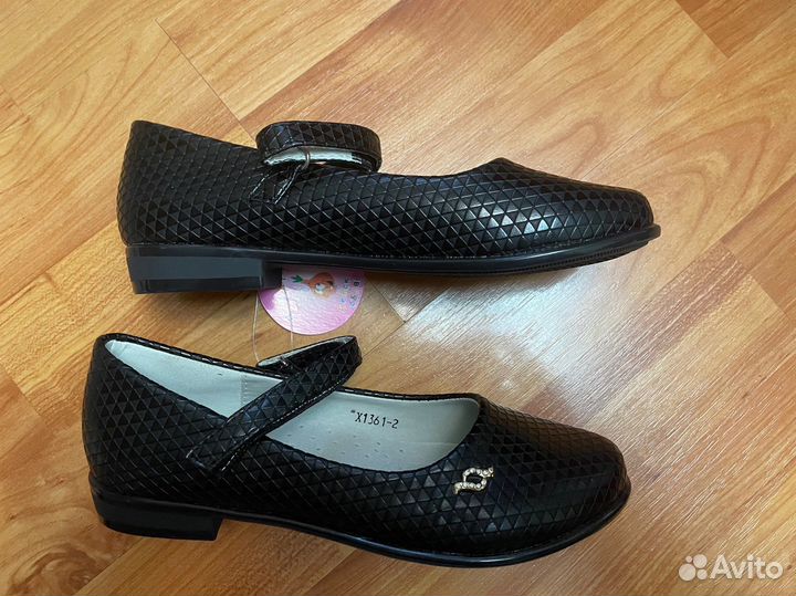 Туфли школьные для девочки, 33 размер