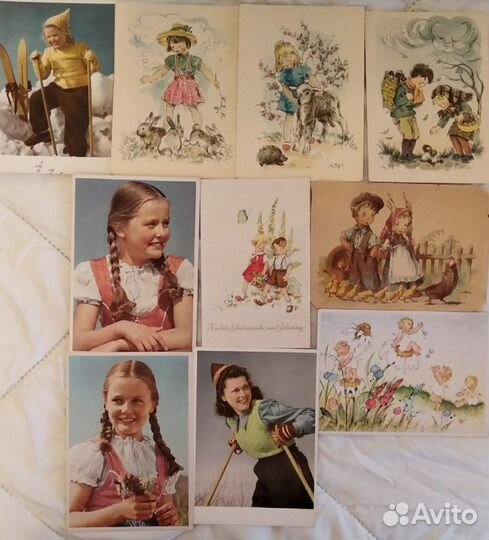 Новогодние открытки ссср, Германия 1950-70 гг