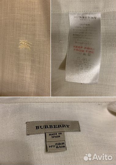 Рубашка поло для школы 12-14 лет 158 см Burberry