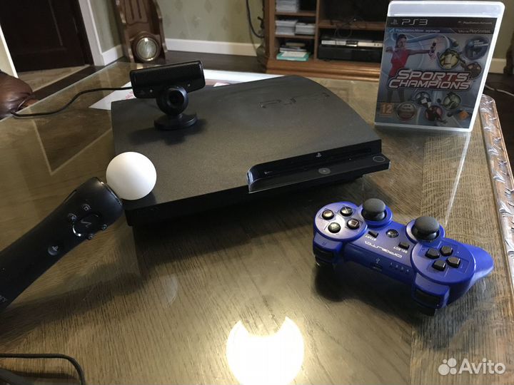 Sony PS3 и PlayStation move + камера + 3 игры