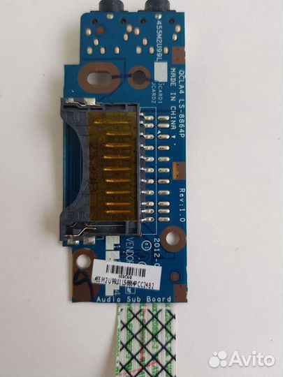 Плата аудио разъема Samsung np355v4c, LS-8864P