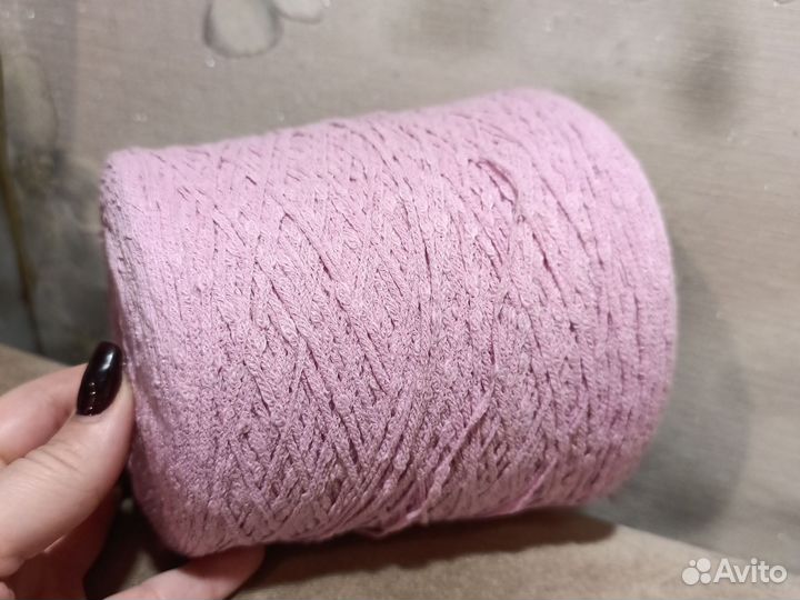 Пряжа для вязания хлопок и пайетки