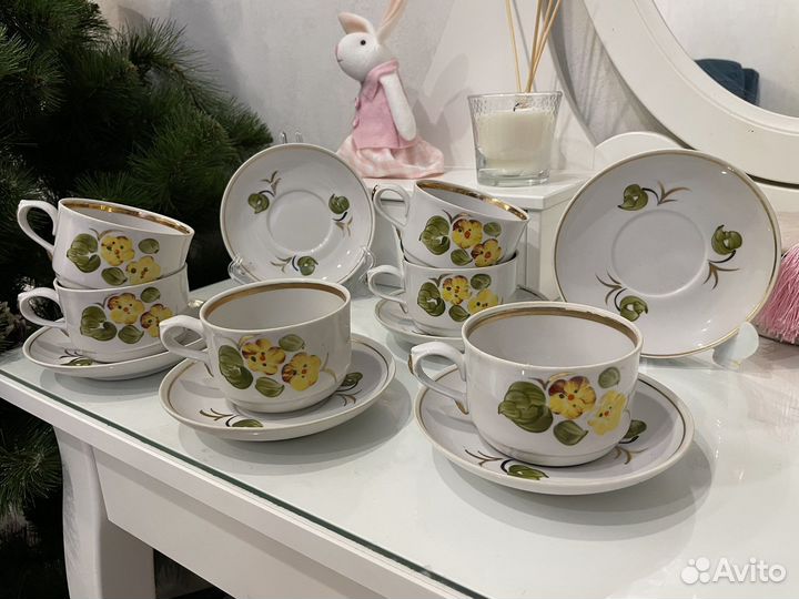 Чайный сервиз фарфор СССР винтаж