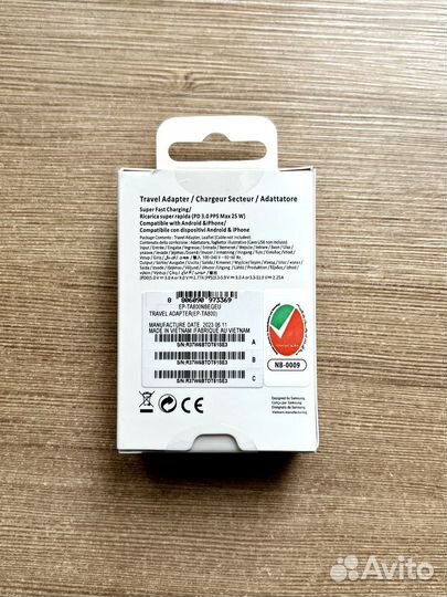 Зарядное устройство для Samsung 25W (новое)