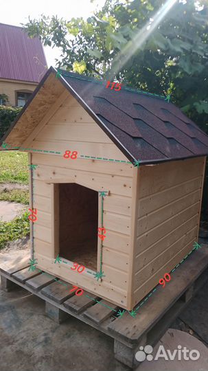 Будка утепленная с откидной крышей