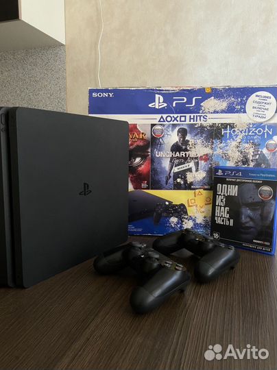 Sony Playstation 4 slim 500gb + игры + 2 dualshock