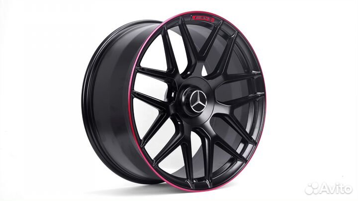 Диски колесные кованые AMG 10 спицевые черные R22