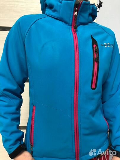 Синяя спортивная ветровка унисекс