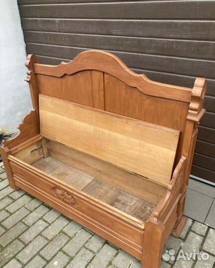 Лавка-сундук. Массив. антикварный