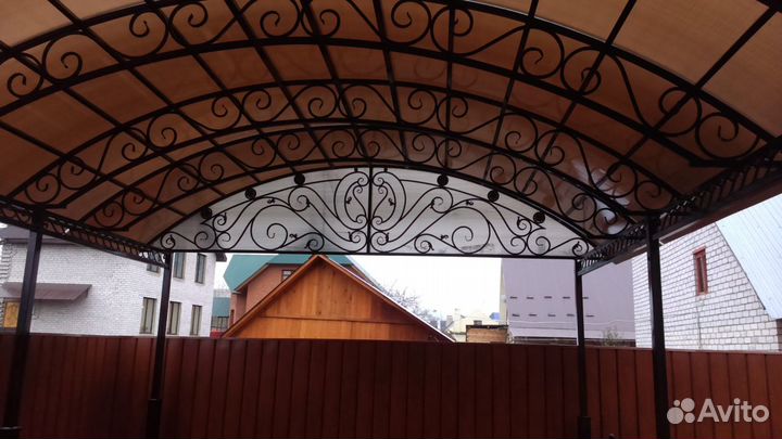 Автонавесы кованые, козырьки, входные группы