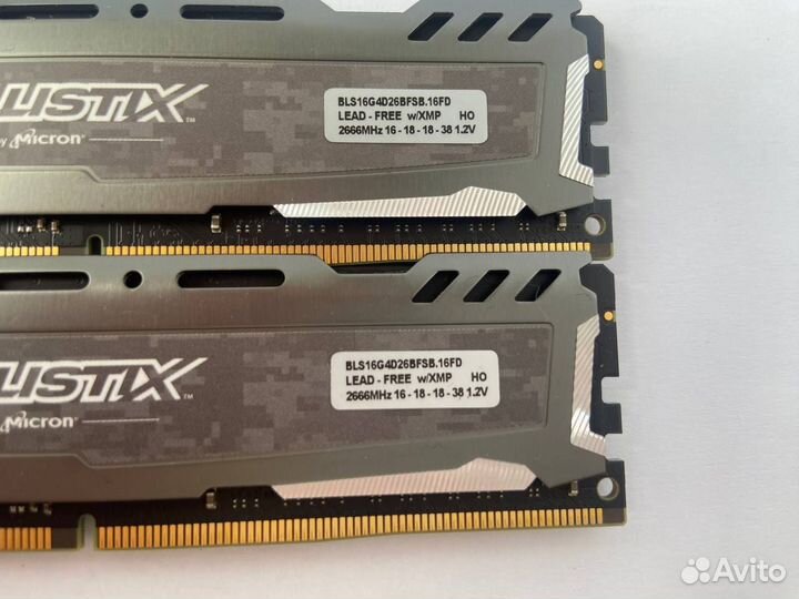 32GB (16GB x2) Crucial Ballistix Sport LT 2666 MHz